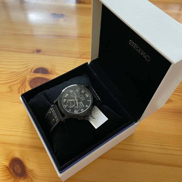 **SOLD** Seiko Premier Kinetic Perpetual Watch 7D48-0AH0 Special Edition Leather - Picture 13 of 16